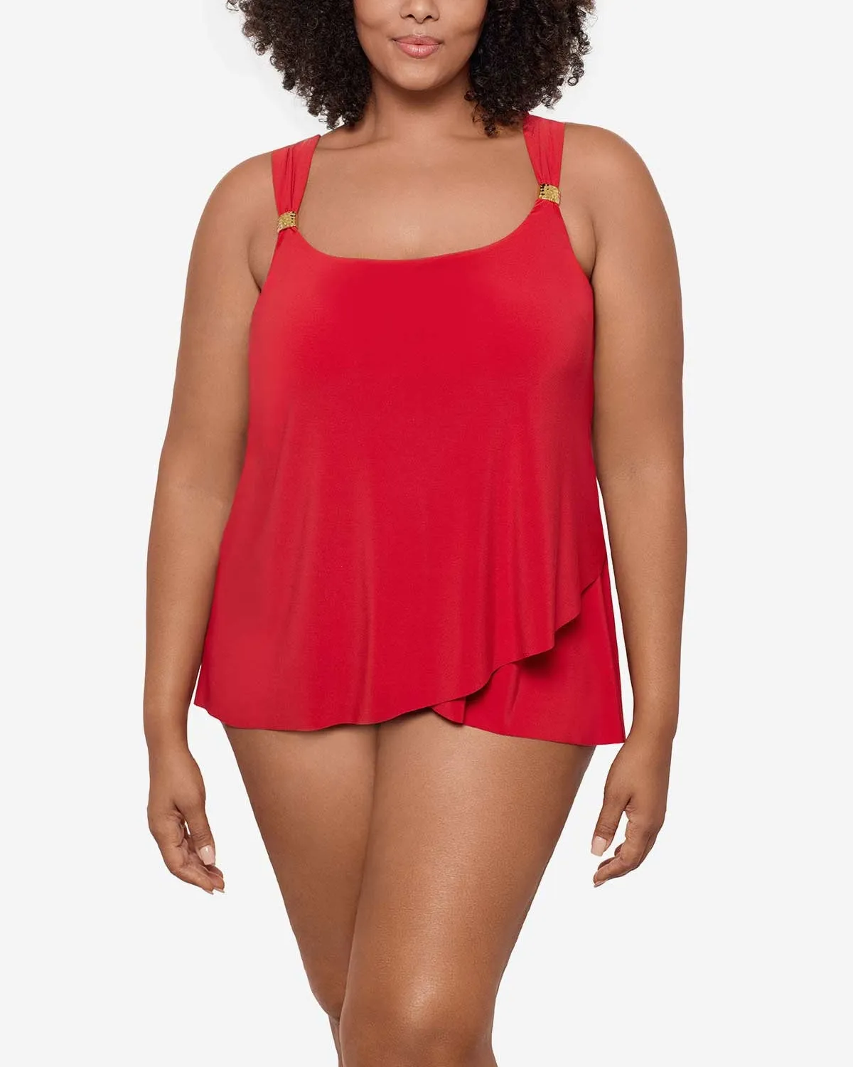 2025 Miraclesuit Women's Plus Solids Dazzle Tankini Top (More Colors Available) - 6518826W