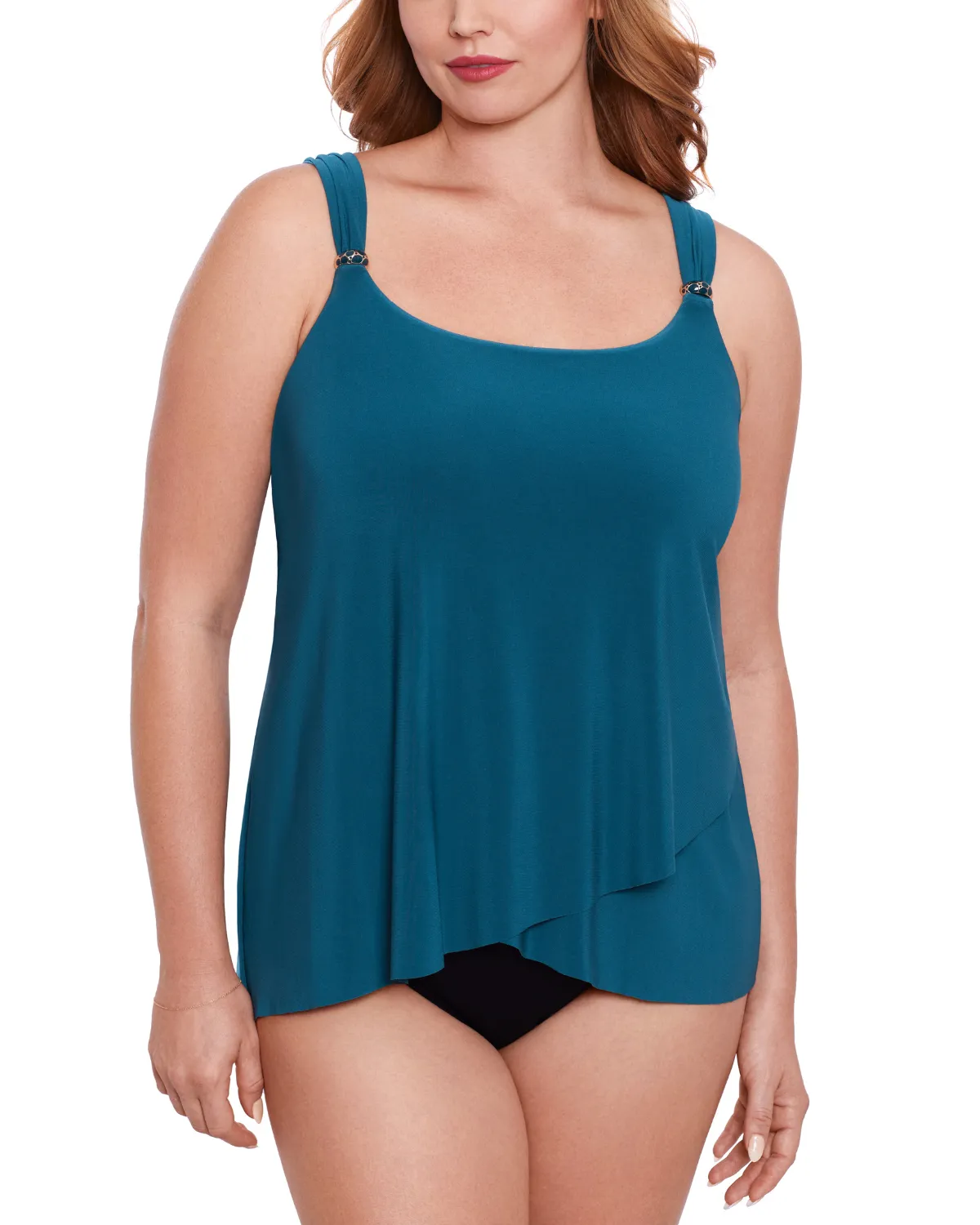 2025 Miraclesuit Women's Plus Solids Dazzle Tankini Top (More Colors Available) - 6518826W