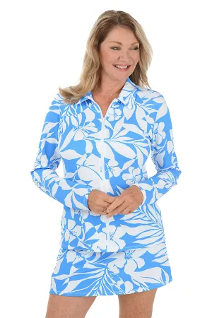 Aloha Spirit Pique Zip-Front Rash Guard