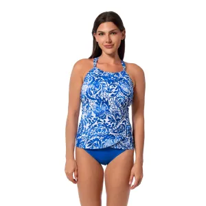 ARABESQUE BIANCA DRAPED TANKINI TOP