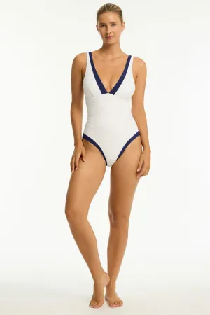 De Soleil Longline Scoop Back One Piece