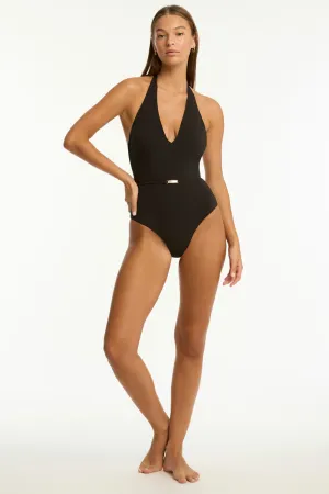 Eclipse V Neck Halter One Piece