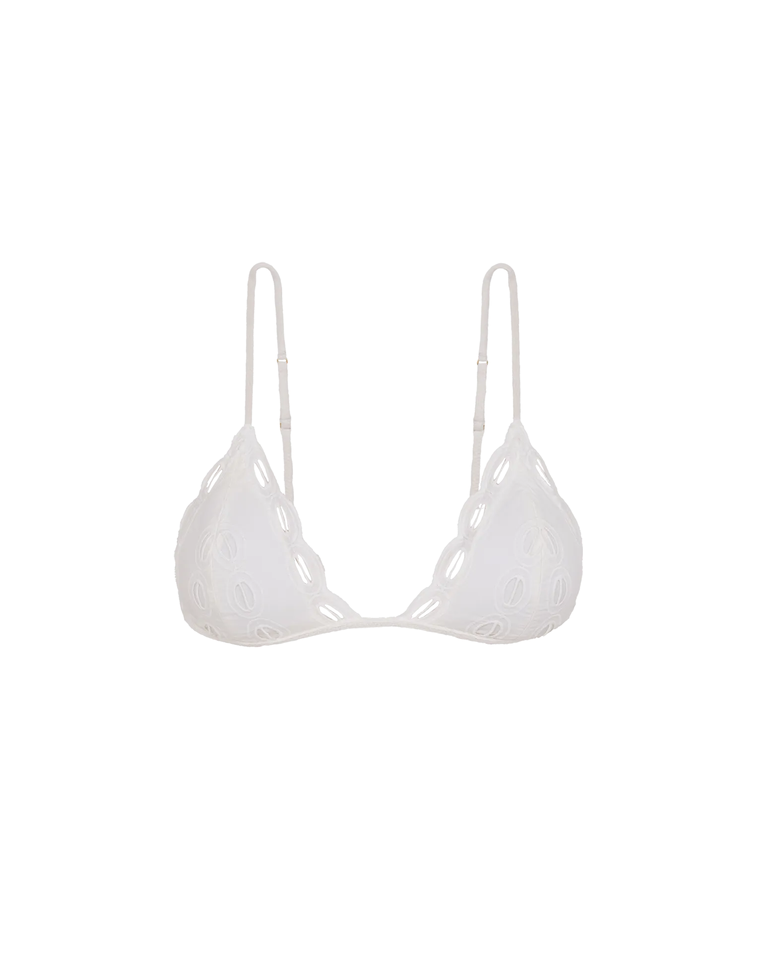 Eyelet Naya Tri Top - White