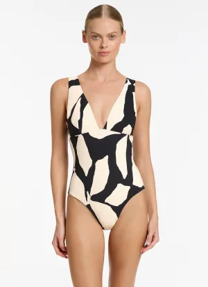 Fiore Plunge One Piece - Black