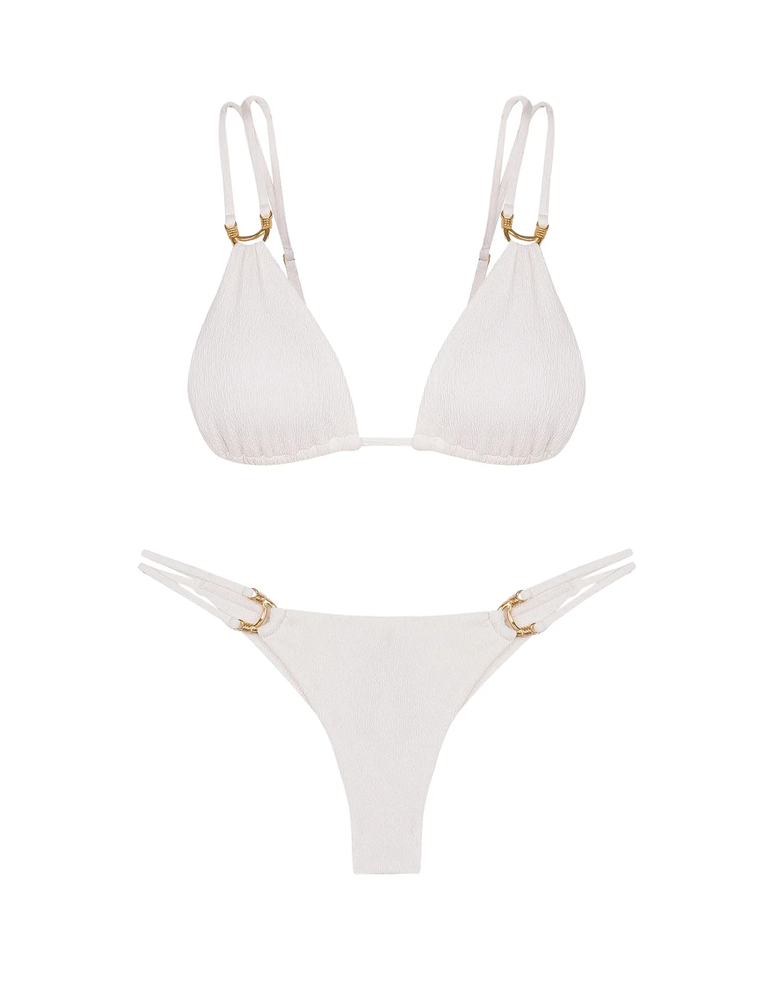 Firenze Callie Parallel Tri Top - White