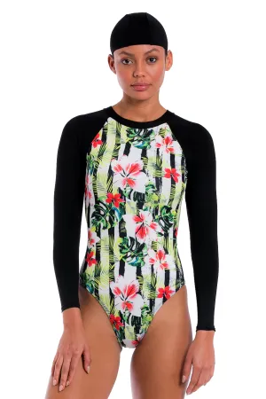 Green Long Sleeve Swimswit