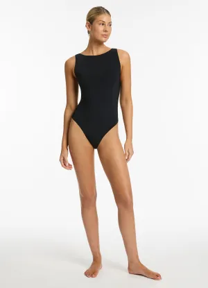 Jetset High Leg Tank One Piece - Black