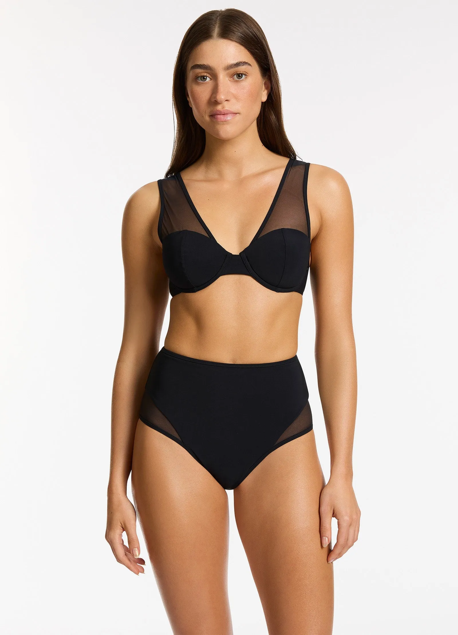 Jetset Lure Balconette Bikini Top - Black