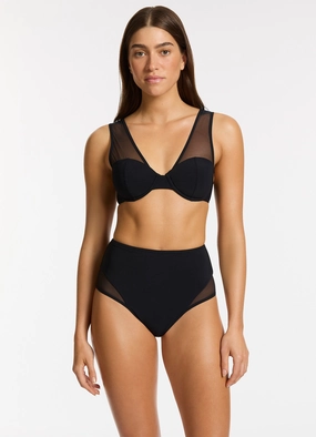 Jetset Lure Balconette Bikini Top - Black