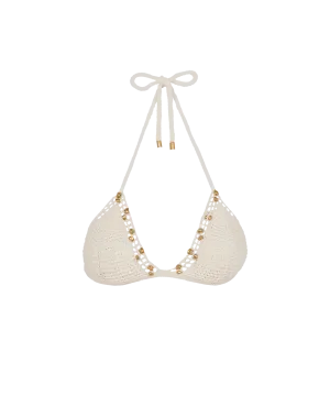 Knit Drew Tri Top - White