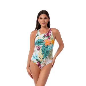 MYSTIC TROPIC LAYLA CROSS BACK HIGH NECK ONE PIECE