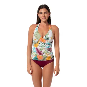 MYSTIC TROPIC LOUISE WRAP TANKINI TOP