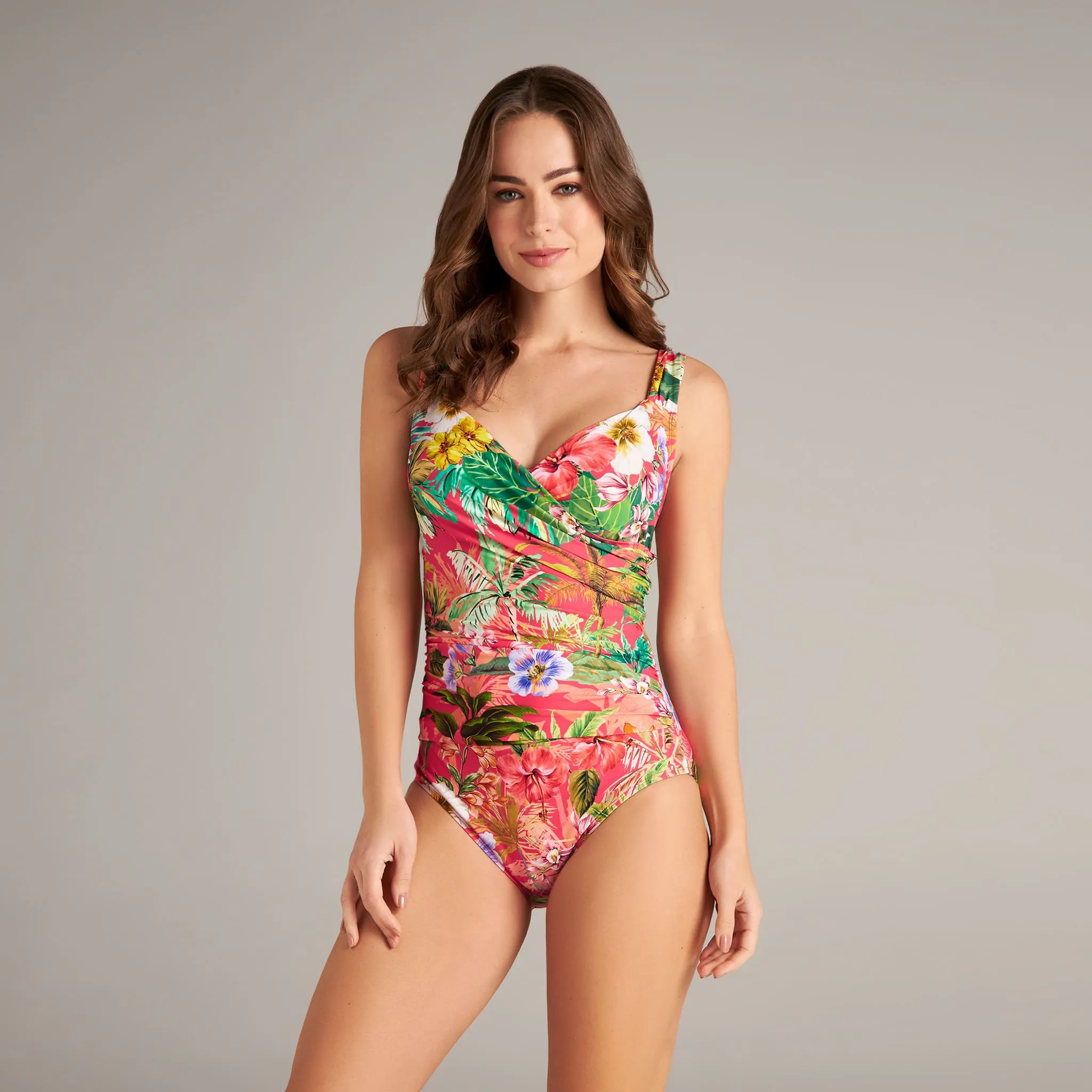 PALMS & TROPICS SURPLICE ONE PIECE