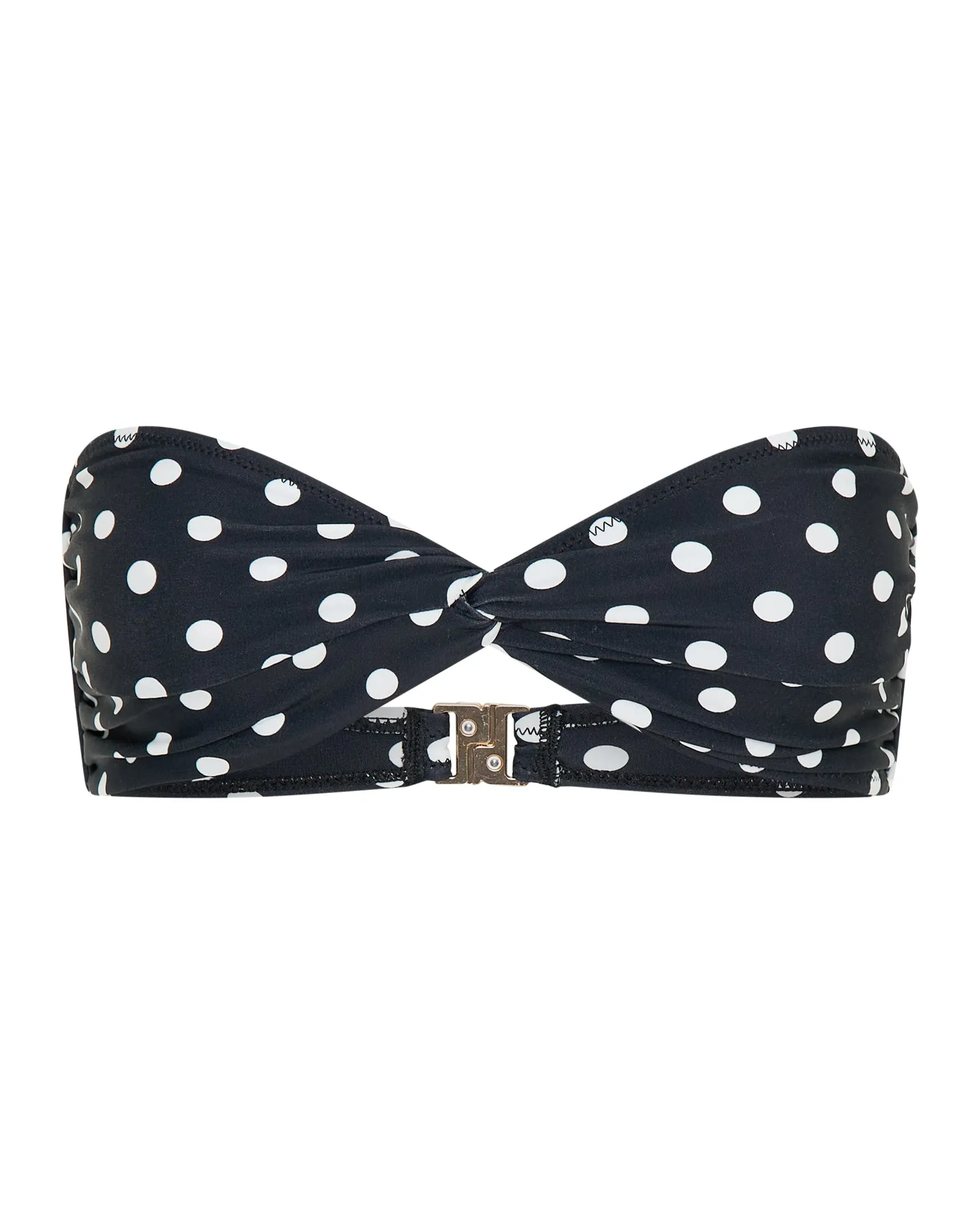 Positano Top Black Polka