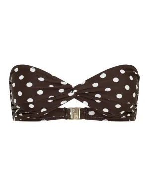 Positano Top Chocolate Polka
