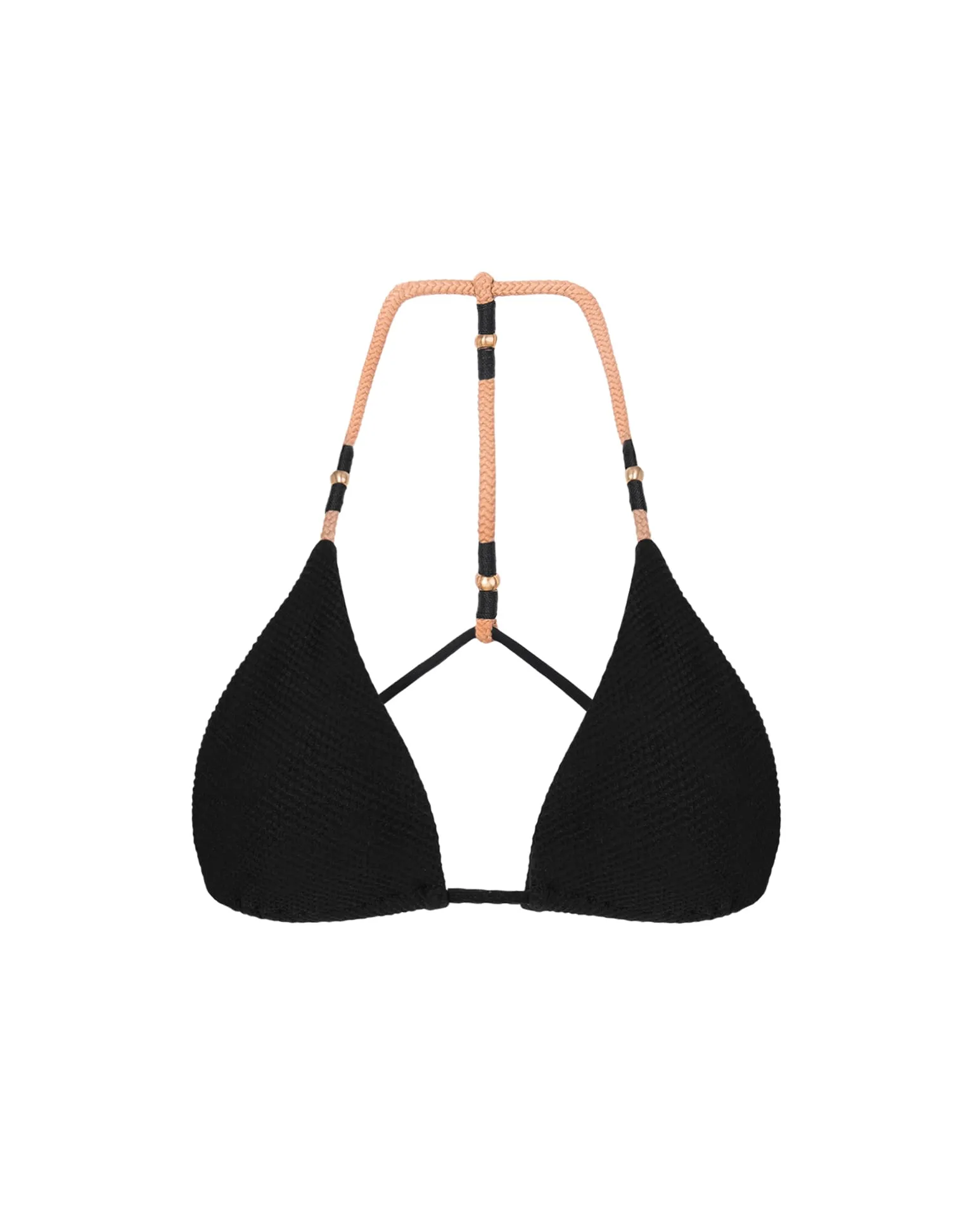 Ribbed Layla T Back Top - Black