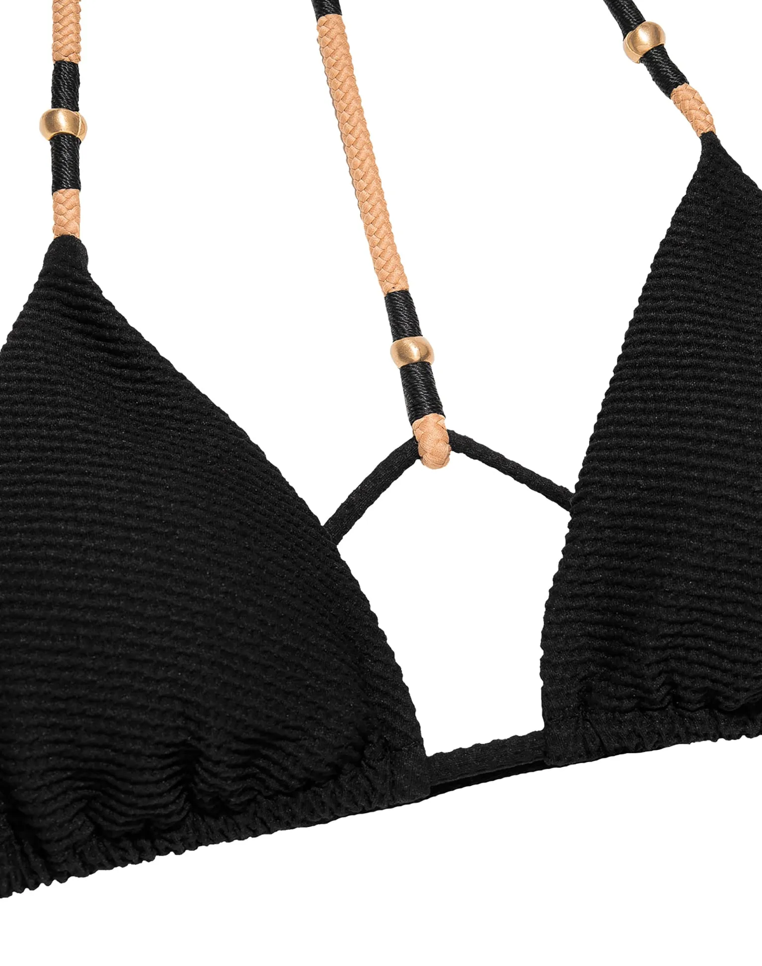 Ribbed Layla T Back Top - Black