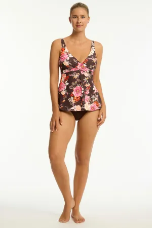 Rosewood Cross Front Swing Tankini