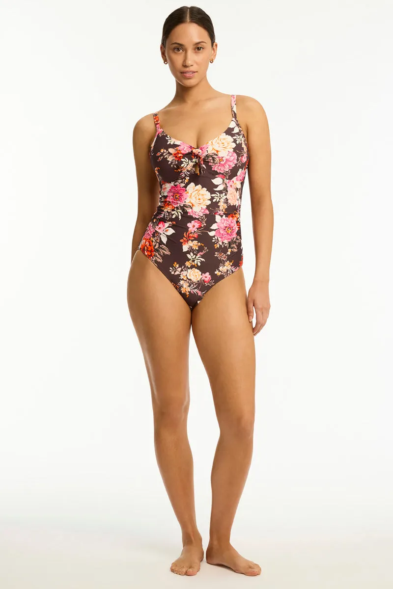 Rosewood Tie Front DD/E One Piece