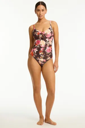 Rosewood Tie Front DD/E One Piece