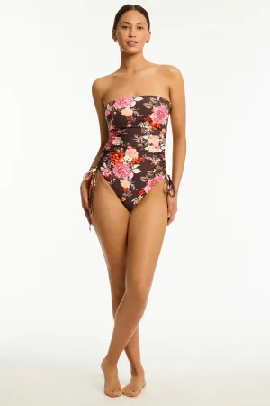Rosewood Tie Side Bandeau One Piece