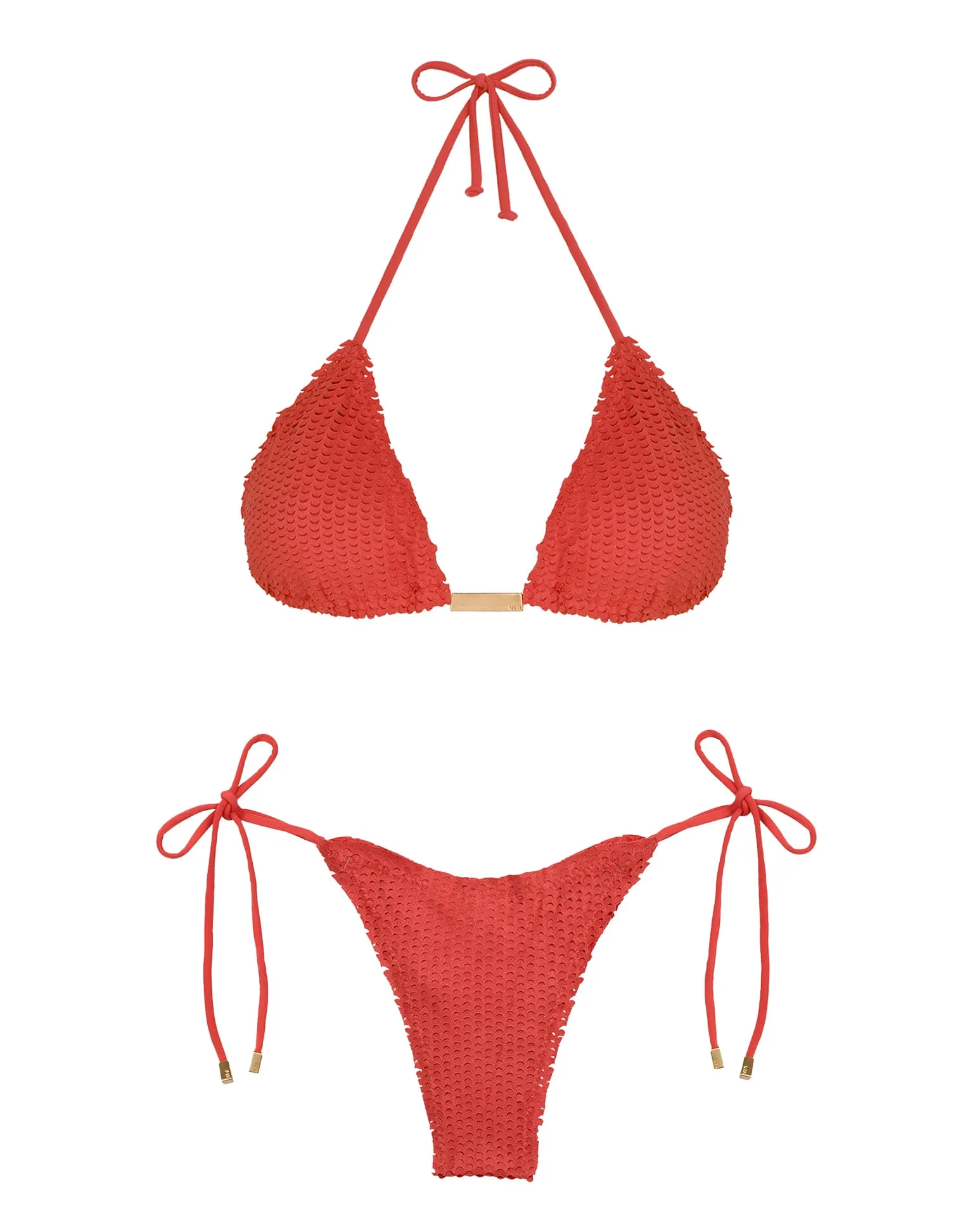 Scales Ripple Tri Top - Ruby
