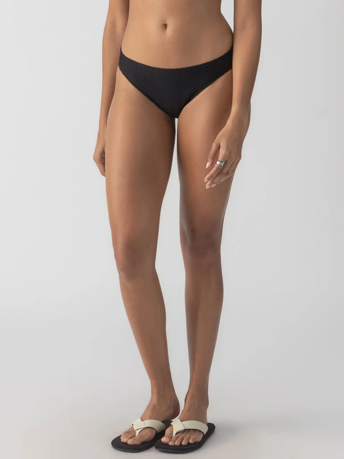 Sea Crochet Hipster Bikini Bottom Black