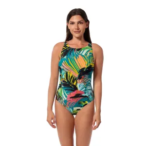 SUNSET MAGIC LAYLA CROSS BACK HIGH NECK ONE PIECE