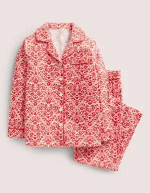 Woven Mini Me Pyjama Set-Rockabilly Red Folk Hearts